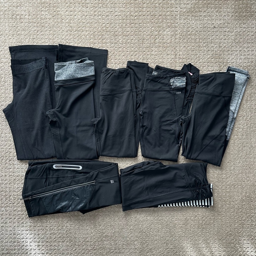 VSX and PINK exercise leggings - ALL SEVEN LEGGINGS - Small Reg Victoria Secret
